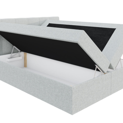 Hotelová posteľ s úložným priestorom 180x200 BALJA 2 - šedá + topper ZDARMA
