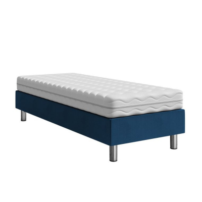 Čalúnená jednolôžková posteľ 120x200 NECHLIN 2 - modrá