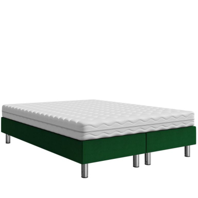Čalúnená manželská posteľ 160x200 NECHLIN 2 - zelená