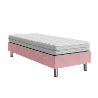 Čalúnená jednolôžková posteľ 90x200 NECHLIN 2 - ružová