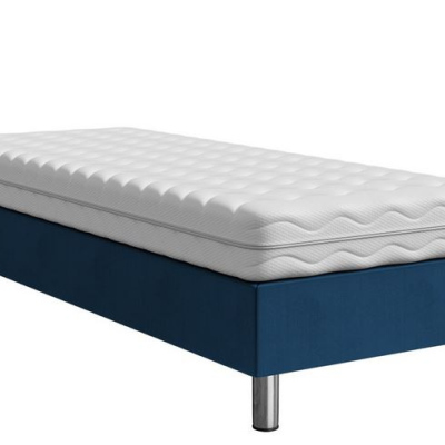 Čalúnená jednolôžková posteľ 90x200 NECHLIN 2 - modrá