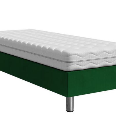 Čalúnená jednolôžková posteľ 90x200 NECHLIN 2 - zelená