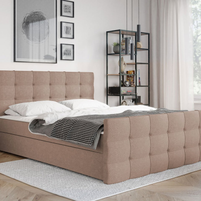Americká manželská posteľ 180x200 RANON 2 - ružová + topper ZDARMA