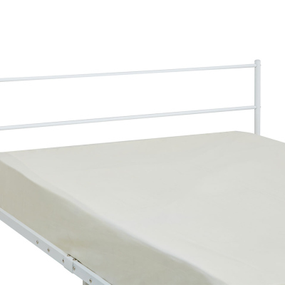 Kovová manželská posteľ 160x200 KARBY 2 - biela