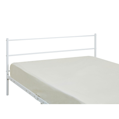 Kovová manželská posteľ 160x200 KARBY 2 - biela