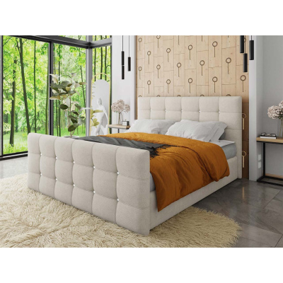 Americká manželská posteľ 180x200 TORNIO - béžová + topper ZDARMA