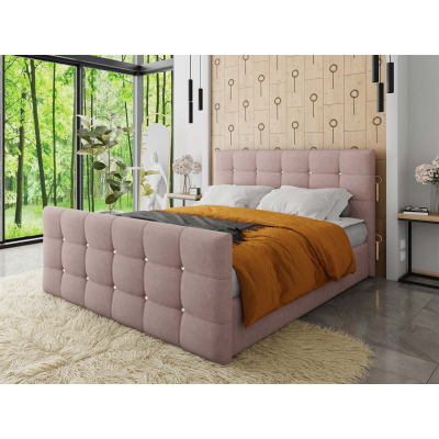 Americká manželská posteľ 140x200 TORNIO - ružová + topper ZDARMA