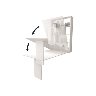 Moderný sklápací jedálenský stôl OMBO - biely