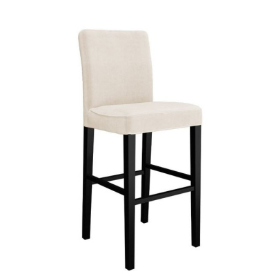 Barová stolička SAYDA - čierna / béžová