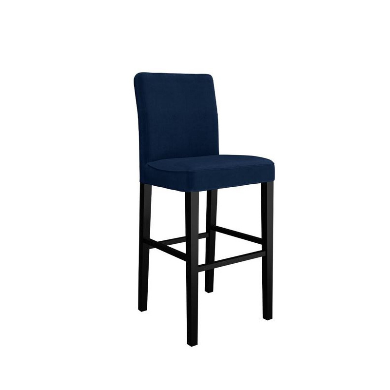 Barová stolička SAYDA - čierna / modrá