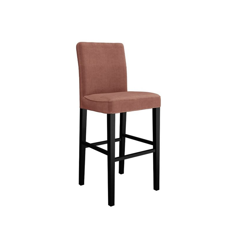 Barová stolička SAYDA - čierna / ružová