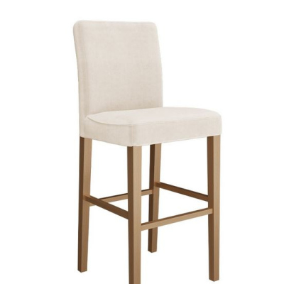 Barová stolička SAYDA - prírodné drevo / béžová