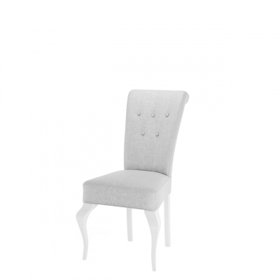 Čalúnená stolička do jedálne NOSSEN 1 - biela / svetlá šedá