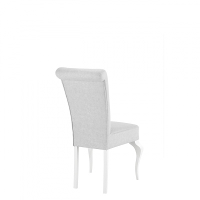 Čalúnená stolička do jedálne NOSSEN 1 - biela / svetlá šedá