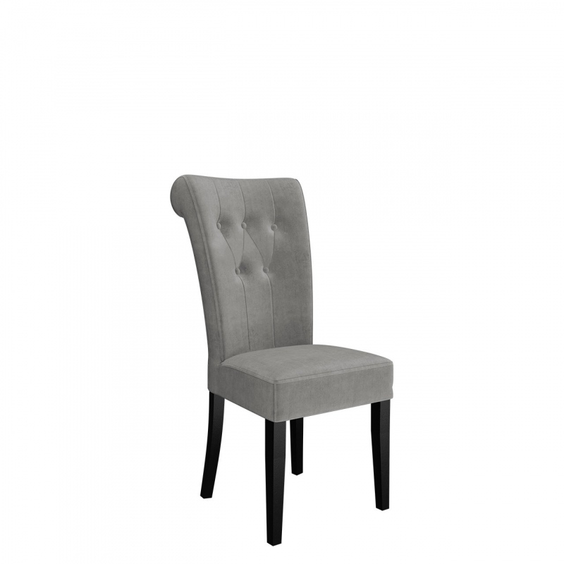 Luxusná jedálenská stolička NOSSEN 3 - čierna / šedá / čierne klopadlo
