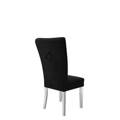 Luxusná kuchynská stolička NOSSEN 4 - polomatná biela / čierna / čierne klopadlo