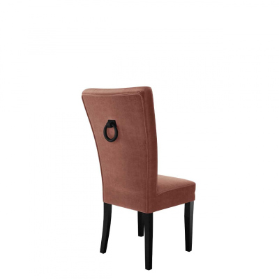 Luxusná kuchynská stolička NOSSEN 4 - čierna / ružová / čierne klopadlo