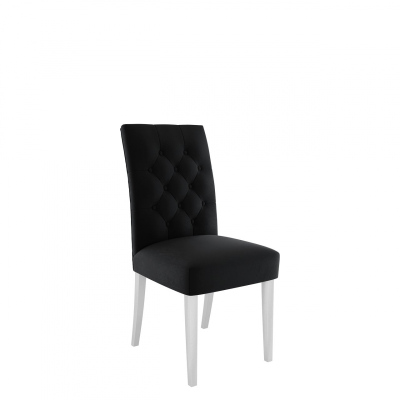 Čalúnená stolička do kuchyne NOSSEN 6 - polomatná biela / čierna
