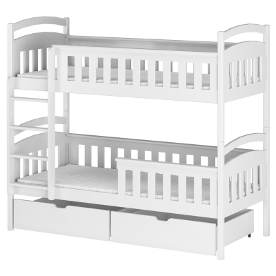 Poschodová posteľ pre dve deti DITA - 80x160, biela