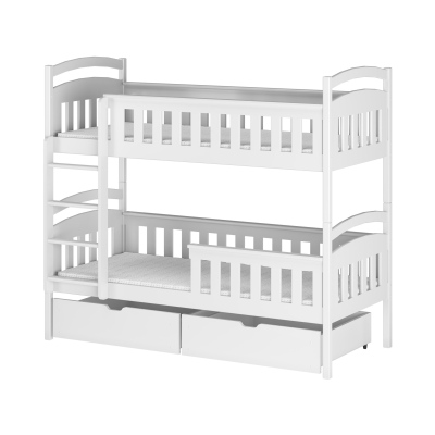 Poschodová posteľ pre dve deti DITA - 80x160, biela