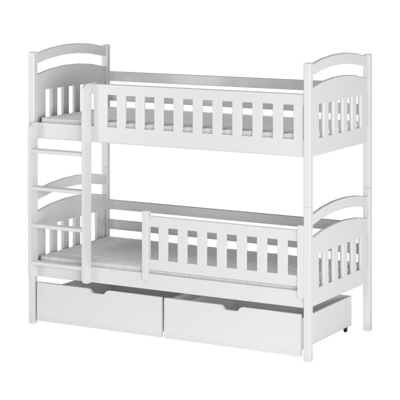 Detská posteľ so zásuvkami BIBI - 80x200, biela