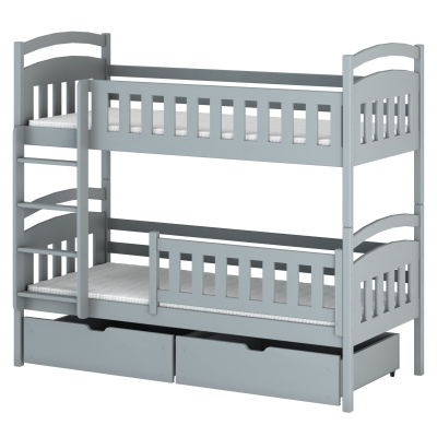 Detská posteľ so zásuvkami BIBI - 80x200, šedá