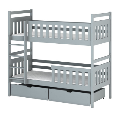 Detská posteľ so šuplíkmi LARA - 80x160, šedá