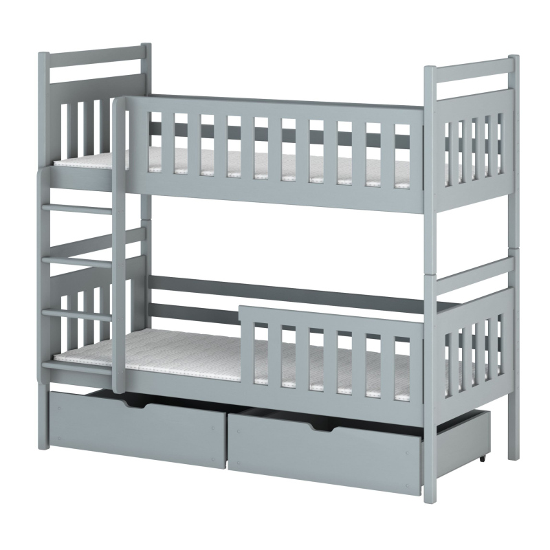 Detská posteľ so šuplíkmi LARA - 80x180, šedá