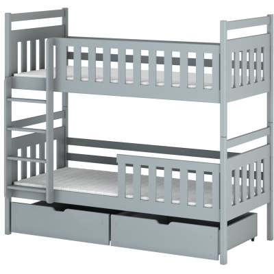 Detská posteľ so šuplíkmi LARA - 80x200, šedá