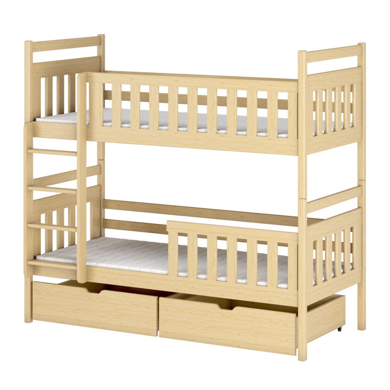 Detská posteľ so šuplíkmi LARA - 80x200, borovica