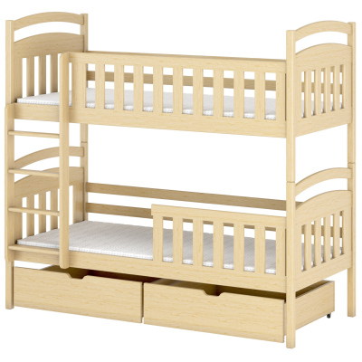 Poschodová posteľ so šuplíkmi KARMEN - 80x160, borovica