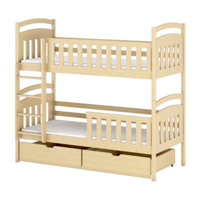 Poschodová posteľ so šuplíkmi KARMEN - 80x160, borovica