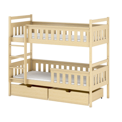 Detská posteľ so šuplíkmi ANDREA - 80x160, borovica