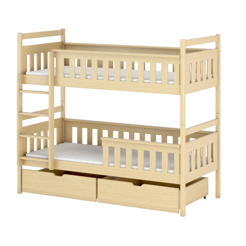 Detská posteľ so šuplíkmi ANDREA - 80x200, borovica