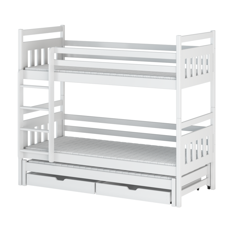 Detská posteľ s prístelkou SERENA - 80x160, biela
