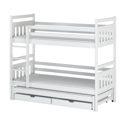 Detská posteľ s prístelkou SERENA - 80x180, biela