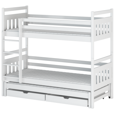 Detská posteľ s prístelkou SERENA - 80x200, biela