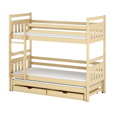 Detská posteľ s prístelkou SERENA - 80x200, borovica