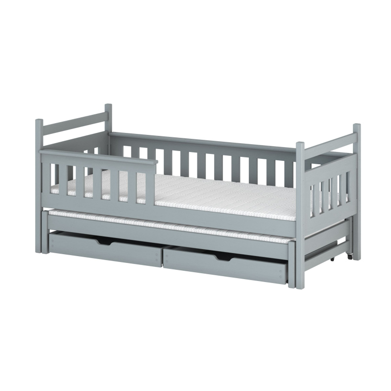 Detská posteľ so zábranou MATYLDA - 80x160, šedá