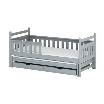 Detská posteľ so zábranou MATYLDA - 80x200, šedá
