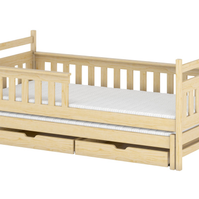 Detská posteľ s prístelkou 90x190 MATYLDA - borovica