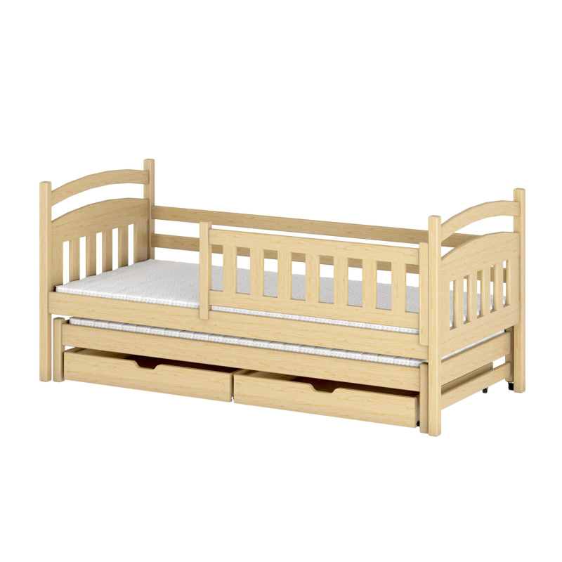 Detská posteľ pre 2 so zásuvkami GABINA - 80x160, borovica