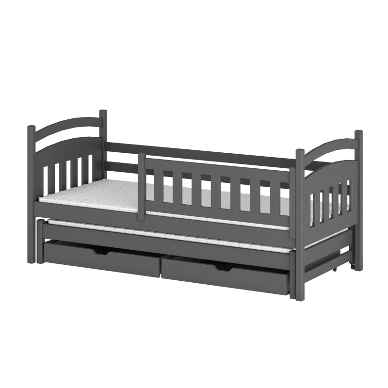 Detská posteľ s prístelkou 90x190 GABINA - grafit