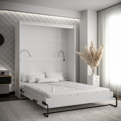 Praktická výklopná posteľ HAZEL 160 - biela / dub artisan