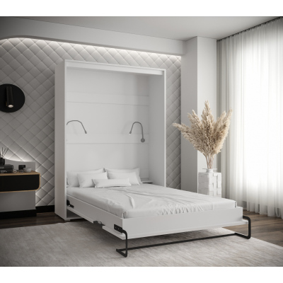 Praktická výklopná posteľ HAZEL 140 - biela / dub artisan