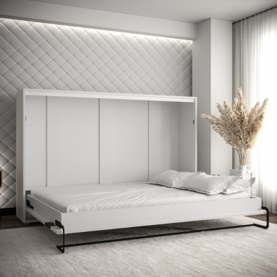 Horizontálna výklopná posteľ HAZEL 140 - biela / old style