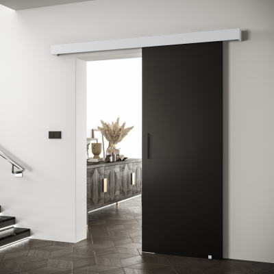 Posuvné dvere s čiernym úchytom SALOME 1 - čierne / biele