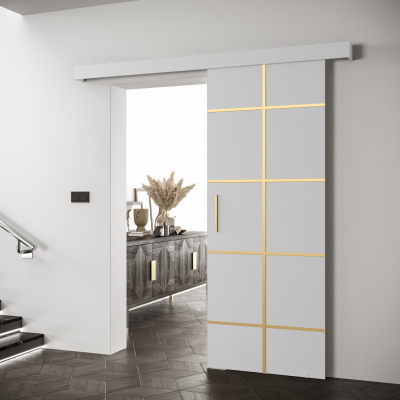 Posuvné dvere so zlatými úchytmi SALOME 3 - biele