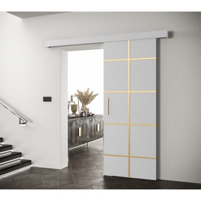 Posuvné dvere so zlatými úchytmi SALOME 3 - biele