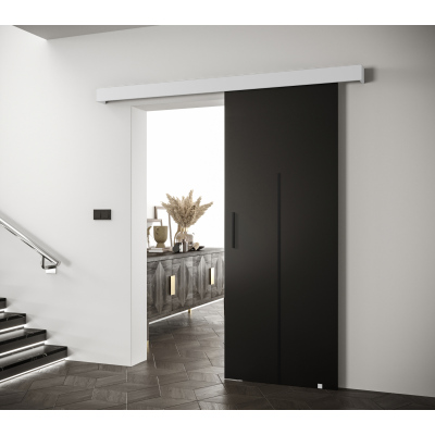 Posuvné dvere s čiernymi úchytmi SALOME 10 - čierne / biele